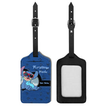Load image into Gallery viewer, Personalized Airplane Mode Leather Luggage Tag Custom Name Gift for Traveler
