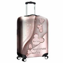 Load image into Gallery viewer, Personalized Luggage Cover Adventure Awaits Custom Name Travel Gift
