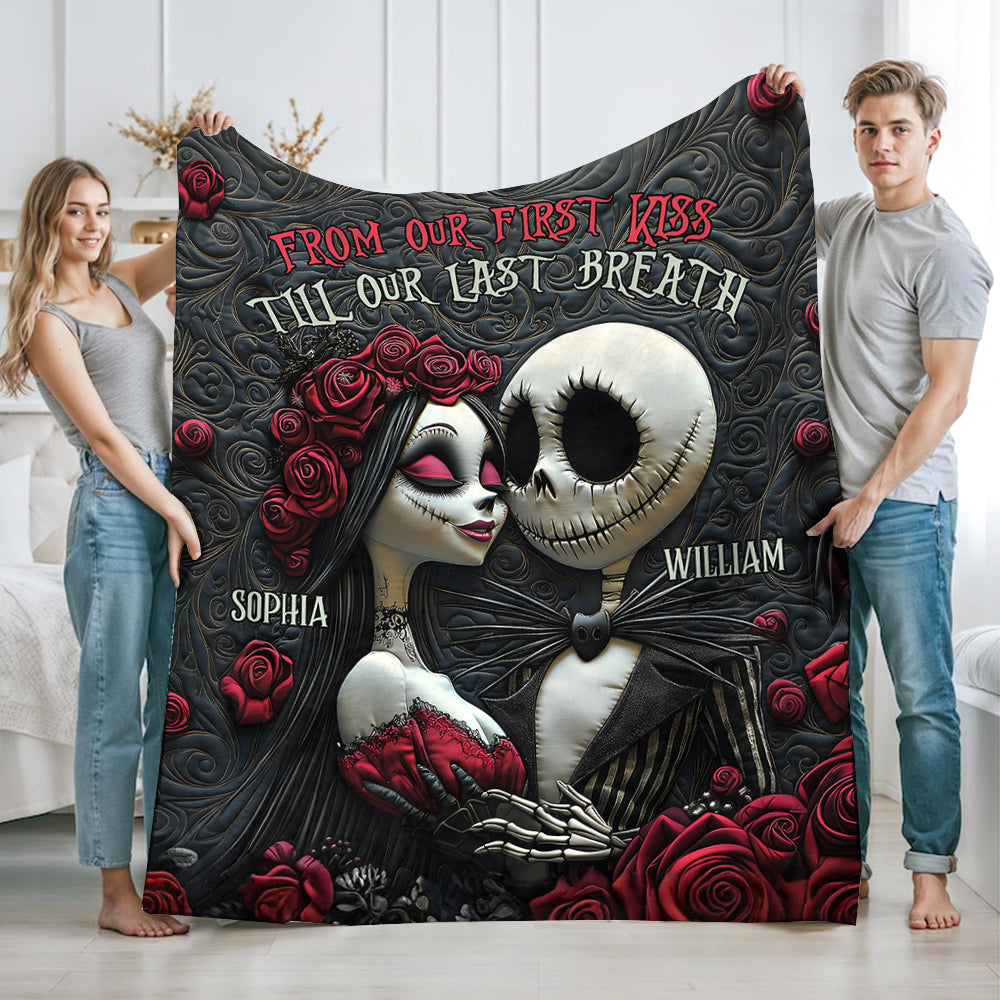 Personalized Nightmare Blanket with Names for Couples Gift