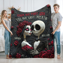 Load image into Gallery viewer, Personalized Nightmare Blanket with Names for Couples Gift
