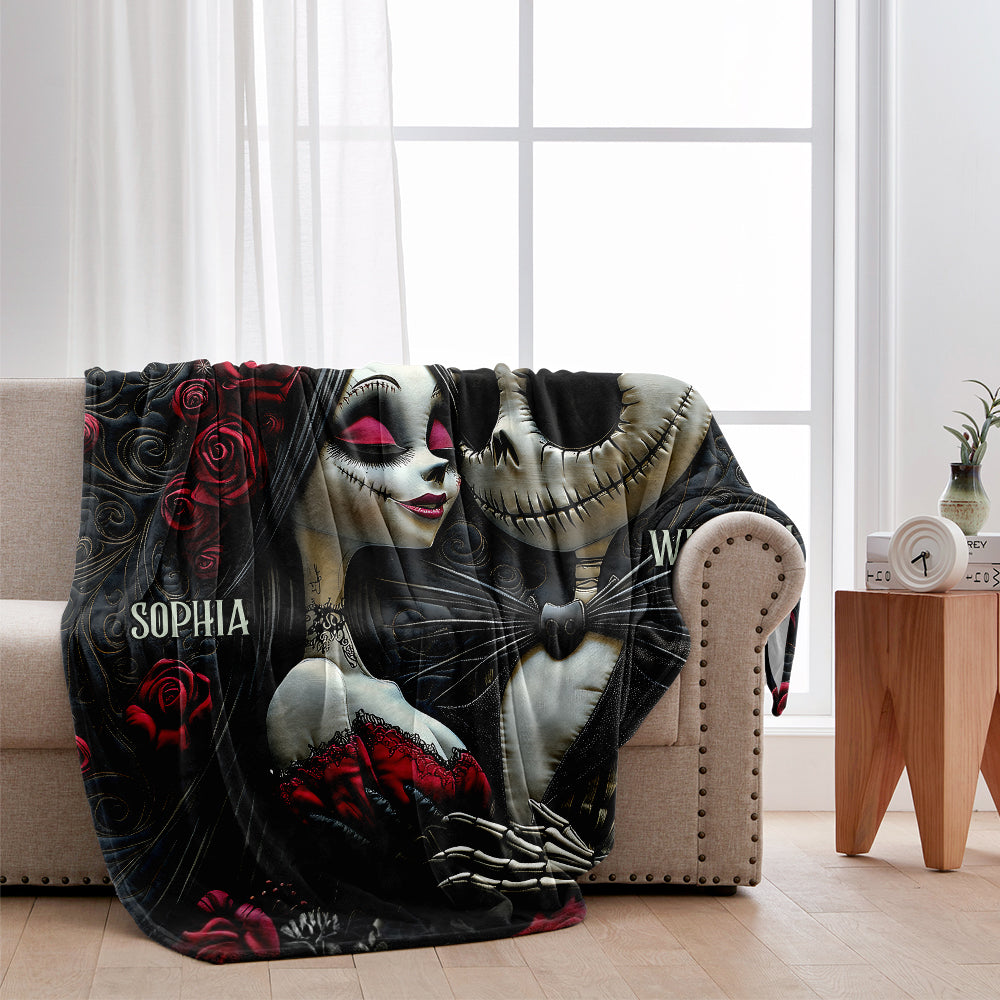 Personalized Nightmare Blanket with Names for Couples Gift