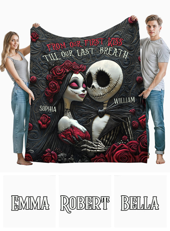 Personalized Nightmare Blanket with Names for Couples Gift