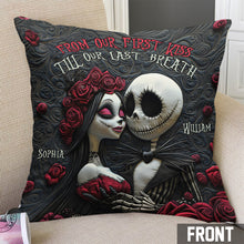 Load image into Gallery viewer, Personalized Nightmare Throw Pillow Custom Names Romantic Gift

