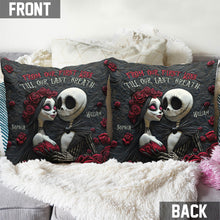 Load image into Gallery viewer, Personalized Nightmare Throw Pillow Custom Names Romantic Gift
