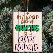 Load image into Gallery viewer, Personalized Christmas Layered Wood Ornament for Grinch Lovers
