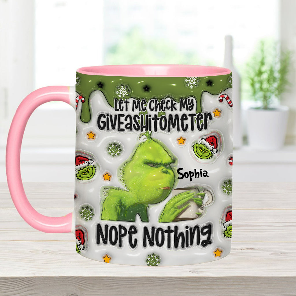 Personalized Grinch Accent Mug Customized Gift for Christmas