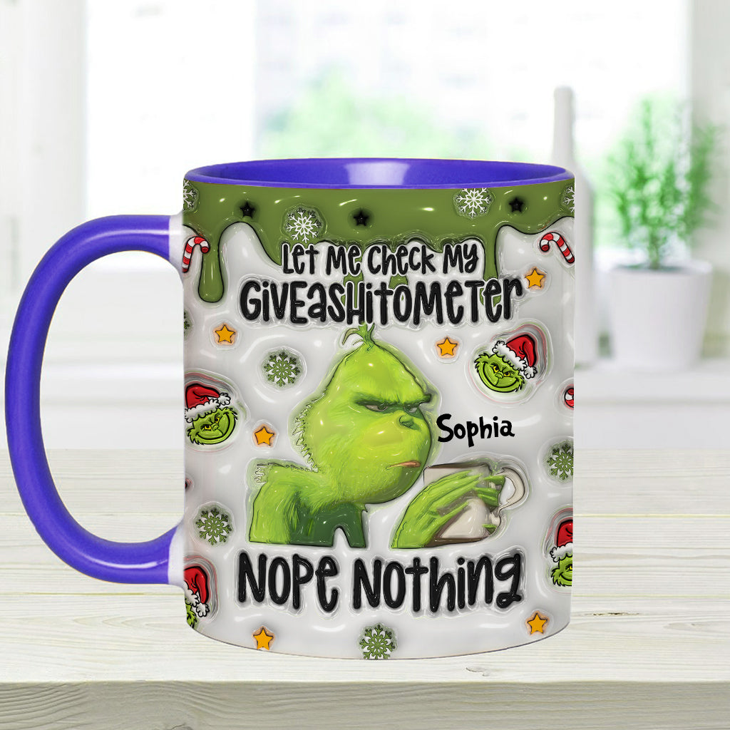 Personalized Grinch Accent Mug Customized Gift for Christmas