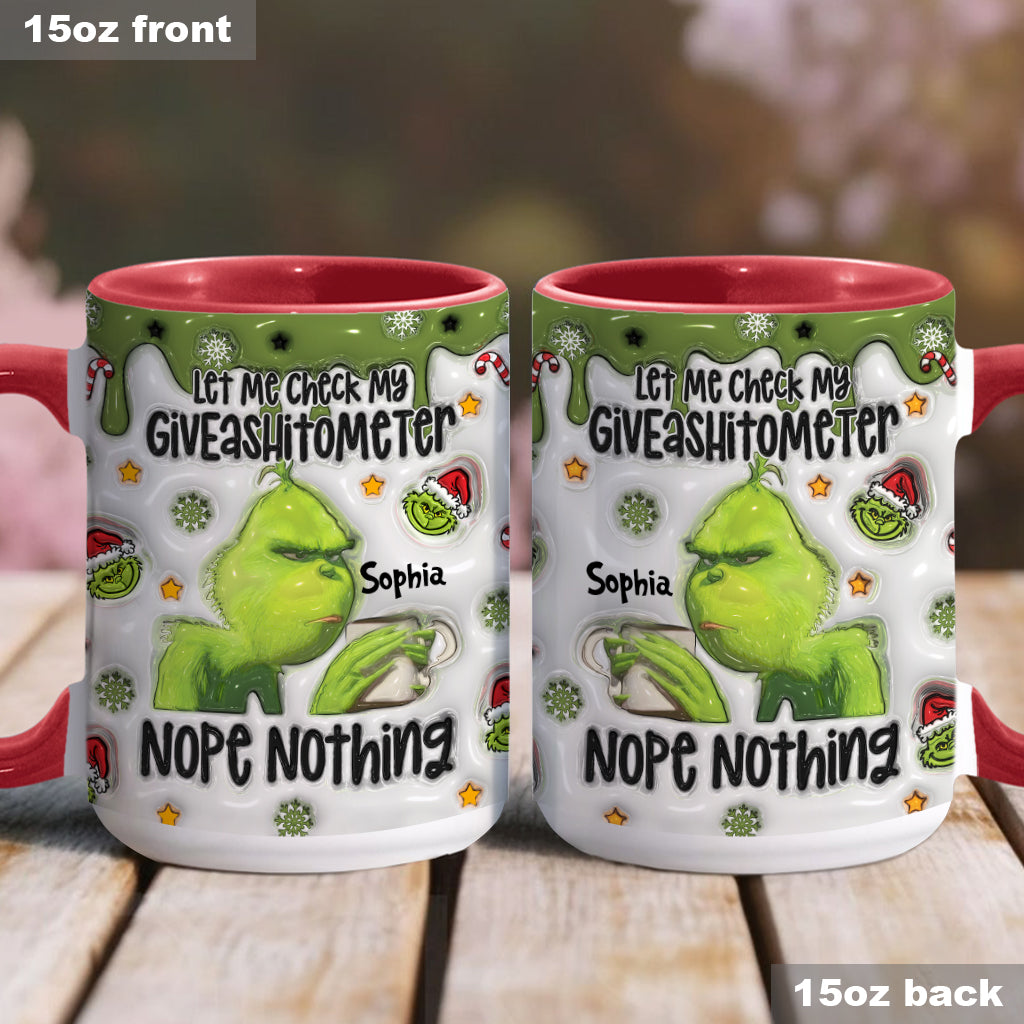 Personalized Grinch Accent Mug Customized Gift for Christmas