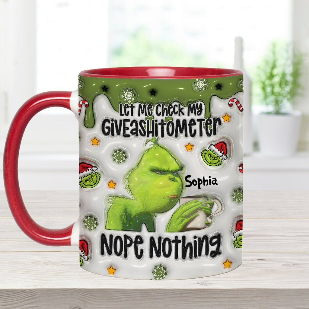 Personalized Grinch Accent Mug Customized Gift for Christmas