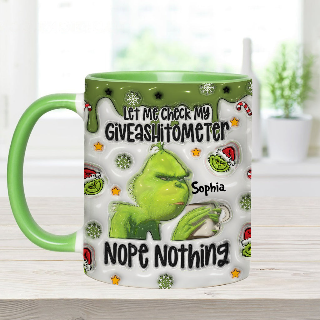 Personalized Grinch Accent Mug Customized Gift for Christmas