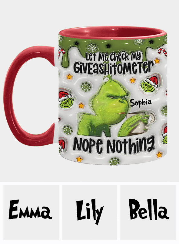 Personalized Grinch Accent Mug Customized Gift for Christmas