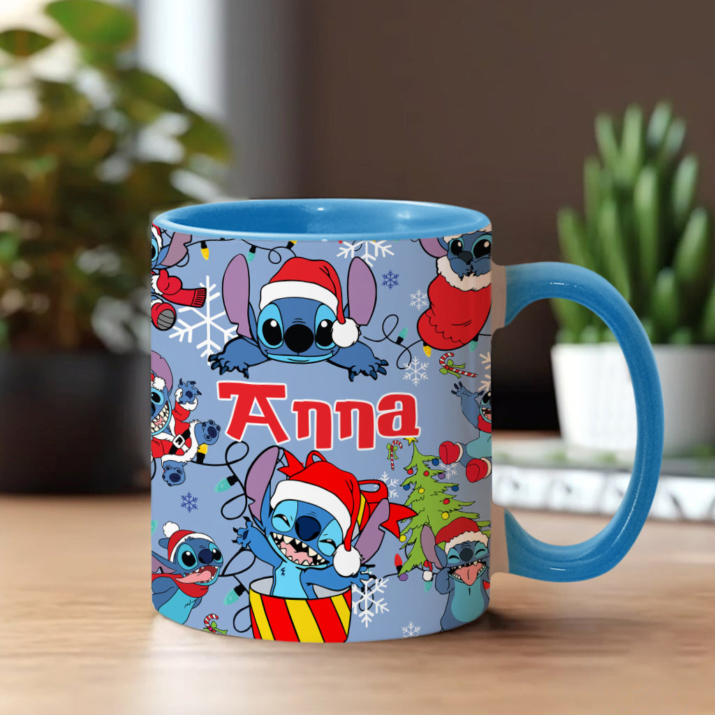 Personalized Ohana Accent Mug Custom Name Christmas Gift