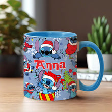Load image into Gallery viewer, Personalized Ohana Accent Mug Custom Name Christmas Gift
