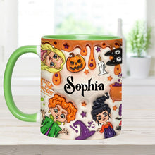 Load image into Gallery viewer, Personalized Three Witches Halloween Accent Mug Gift for Any Occasion

