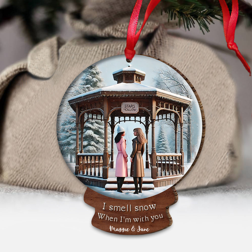 Custom I Smell Snow Ornament Personalized Gift for Christmas