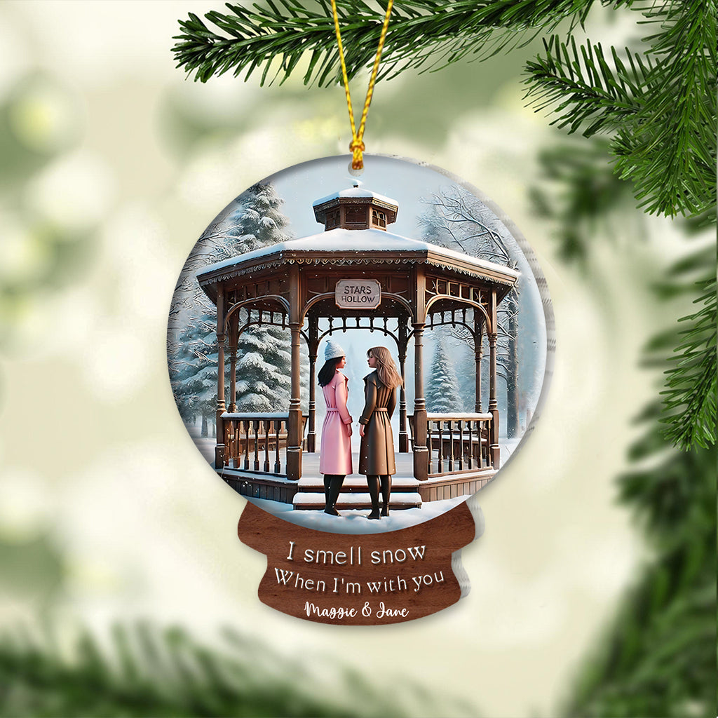 Custom I Smell Snow Ornament Personalized Gift for Christmas