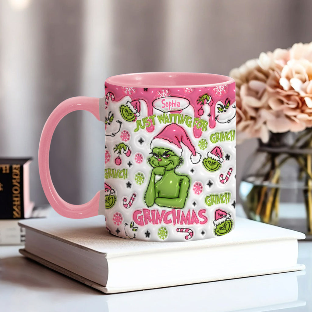 Personalized Grinch Accent Mug Custom Name Holiday Gift