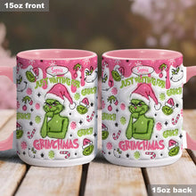 Load image into Gallery viewer, Personalized Grinch Accent Mug Custom Name Holiday Gift
