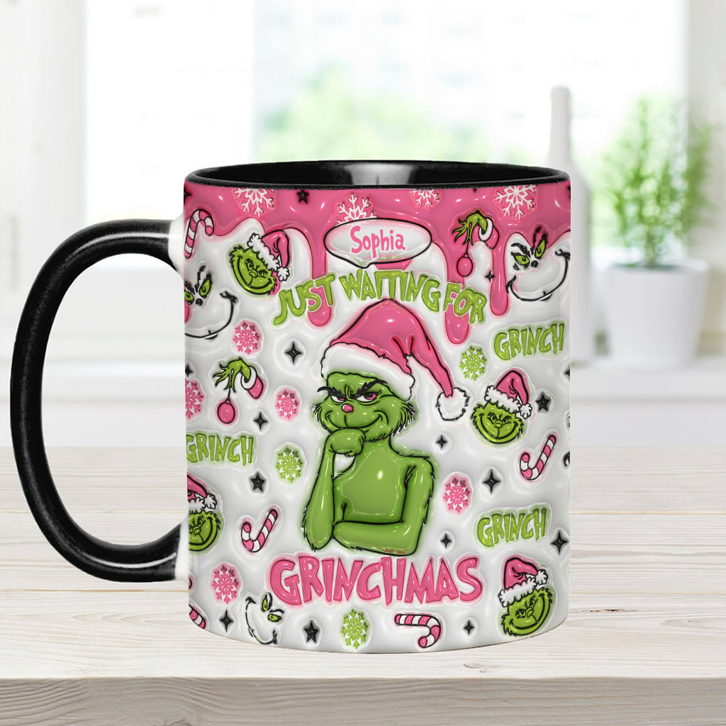 Personalized Grinch Accent Mug Custom Name Holiday Gift