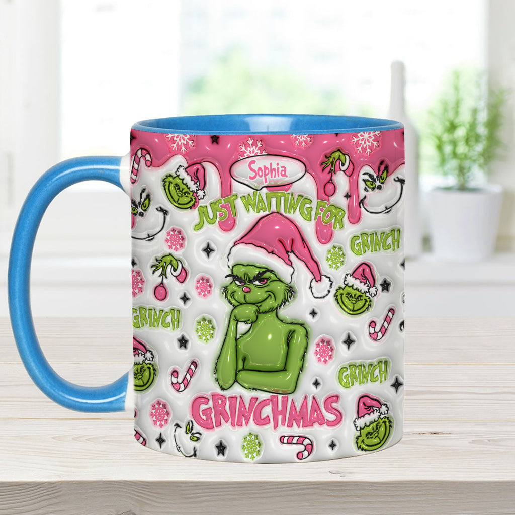 Personalized Grinch Accent Mug Custom Name Holiday Gift