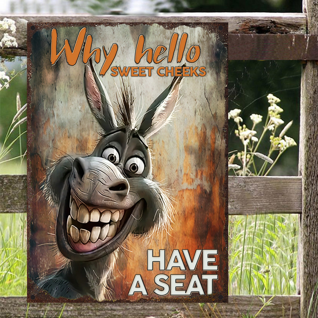 Personalized Funny Metal Sign with Custom Text for Home Decor