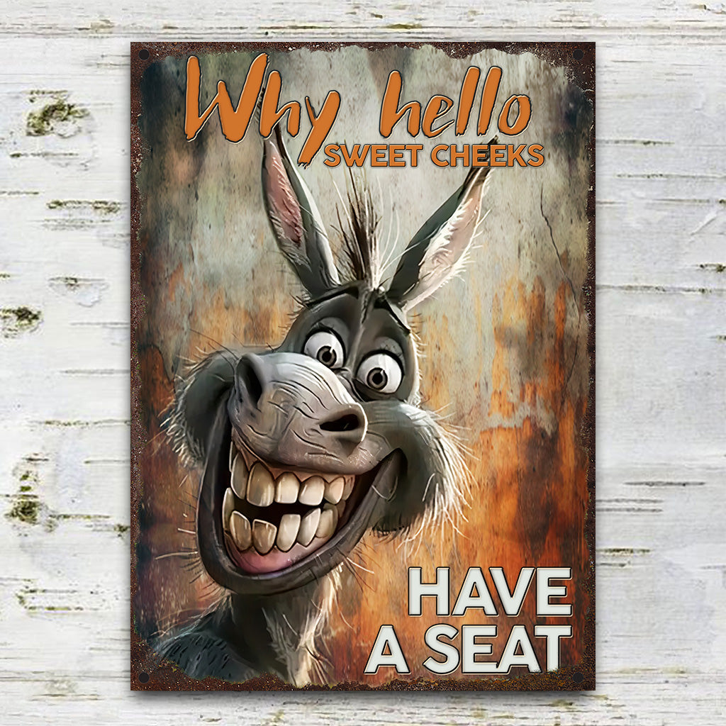 Personalized Funny Metal Sign with Custom Text for Home Decor