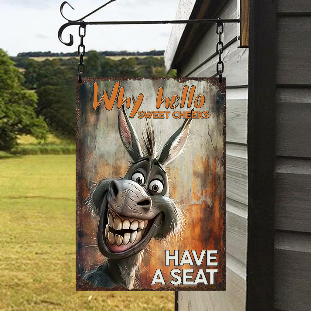 Personalized Funny Metal Sign with Custom Text for Home Decor