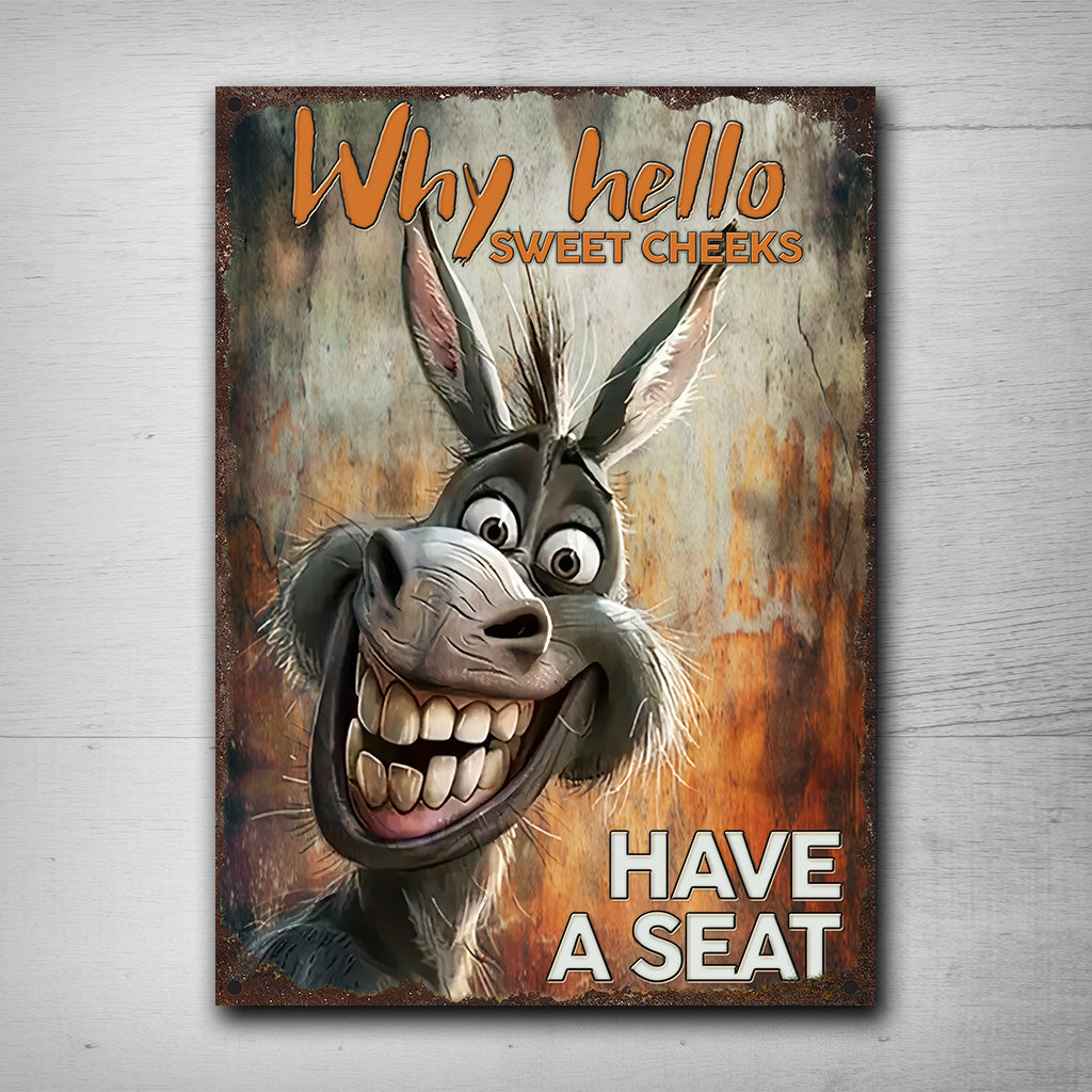 Personalized Funny Metal Sign with Custom Text for Home Decor