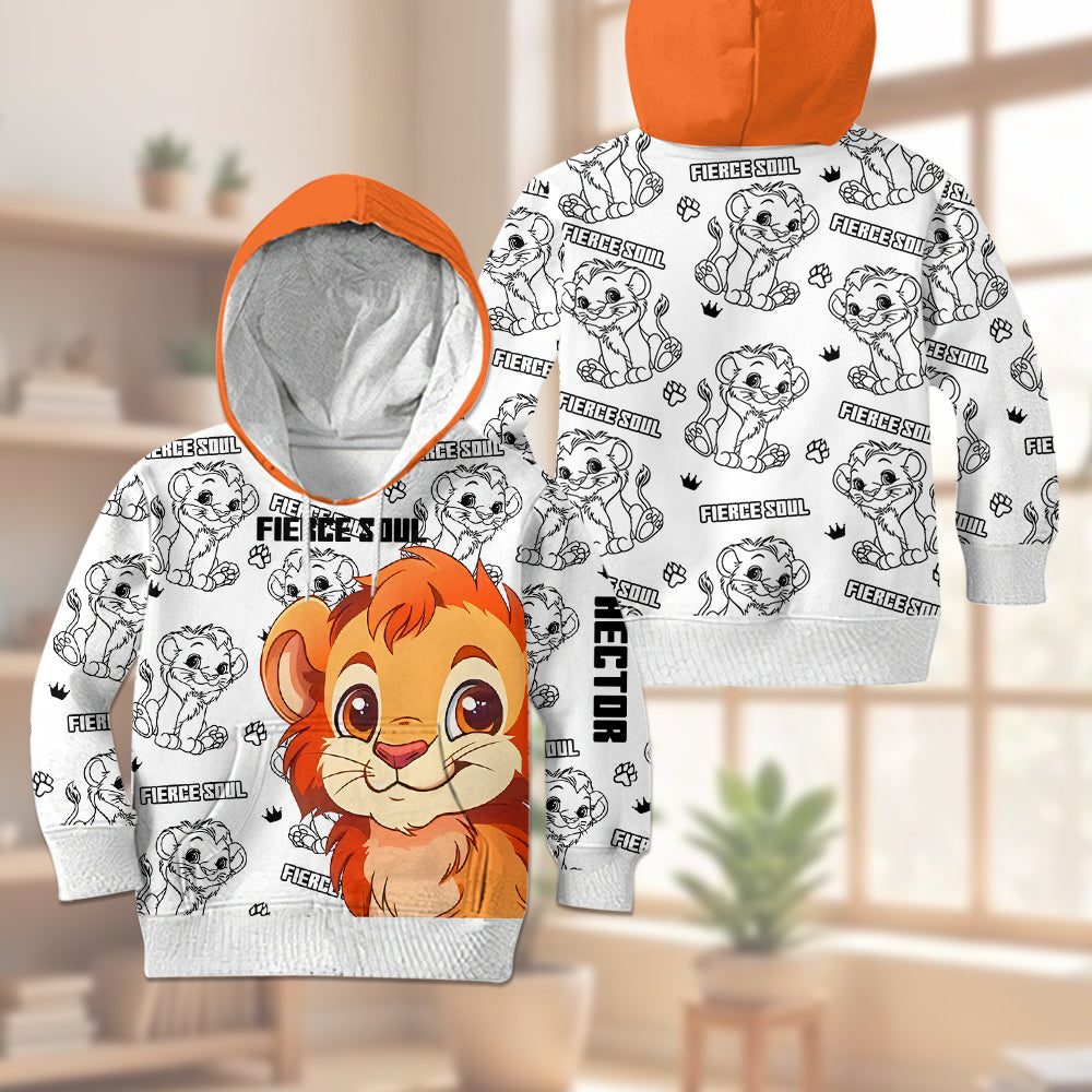 Personalized Kid Hoodie & Jogger Pants Little Lion Gift