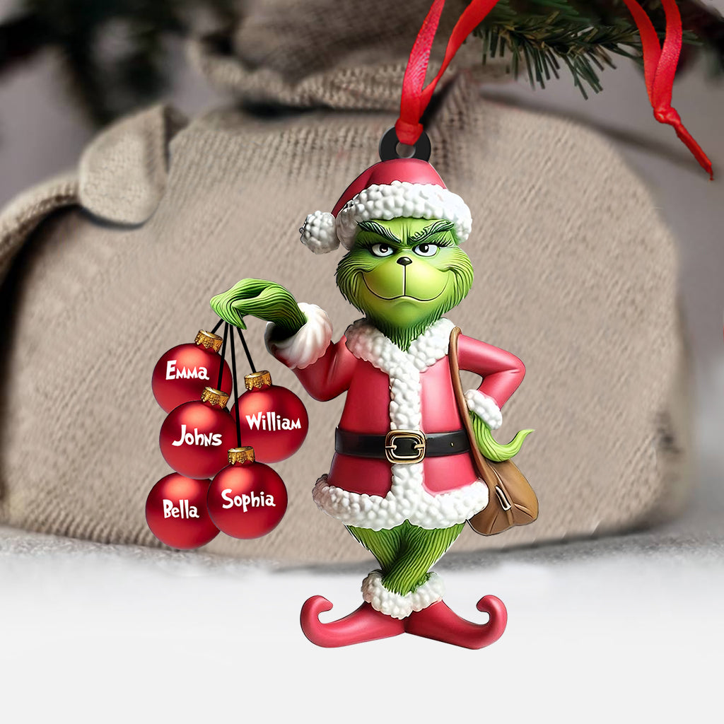 Personalized Christmas Transparent Ornament Family Gift