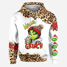 Load image into Gallery viewer, Personalized Grinch Mama Hoodie &amp; Leggings Set Custom Name Gift for Christmas
