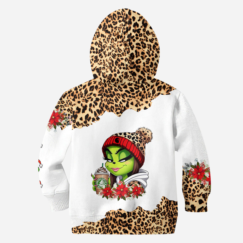 Personalized Grinch Mama Hoodie & Leggings Set Custom Name Gift for Christmas