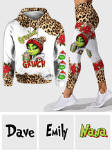 Load image into Gallery viewer, Personalized Grinch Mama Hoodie &amp; Leggings Set Custom Name Gift for Christmas
