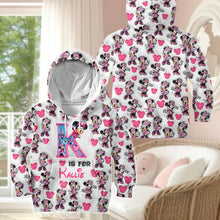Load image into Gallery viewer, Personalized Mouse Kids Hoodie &amp; Flare Leggings Set for Girls
