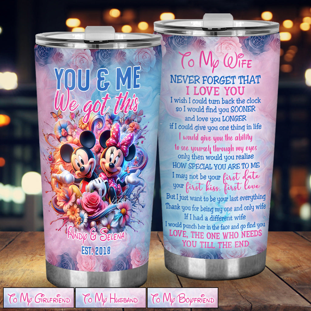 Personalized Tumbler Custom Love Message Gift for Wife/Girlfriend