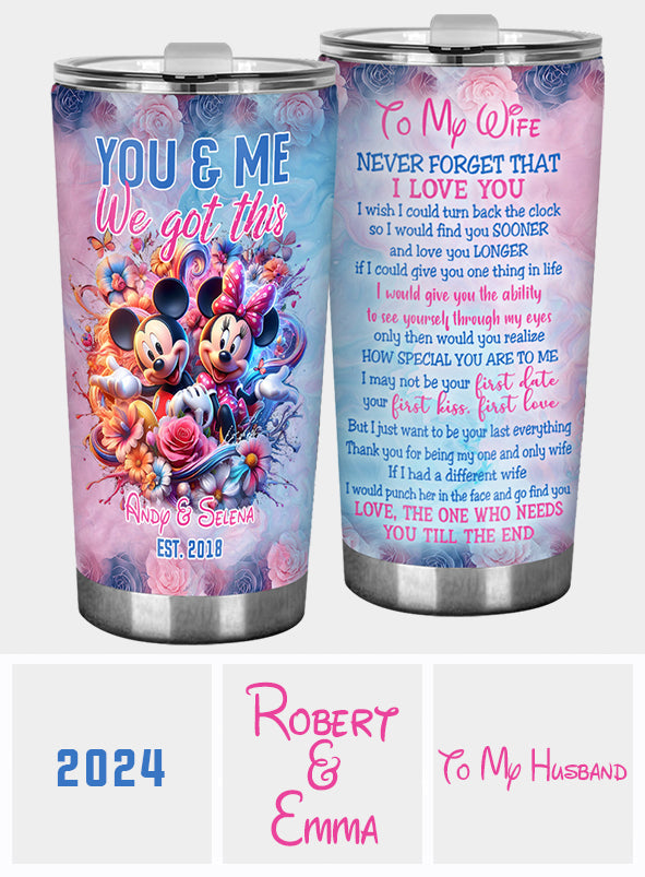 Personalized Tumbler Custom Love Message Gift for Wife/Girlfriend