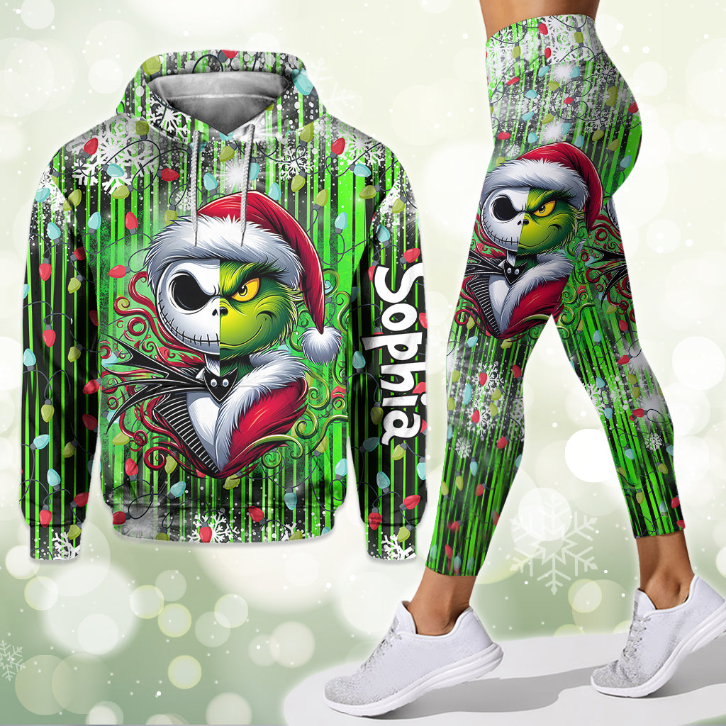 Personalized Christmas Hoodie and Leggings Set for Women | Custom Name Gift