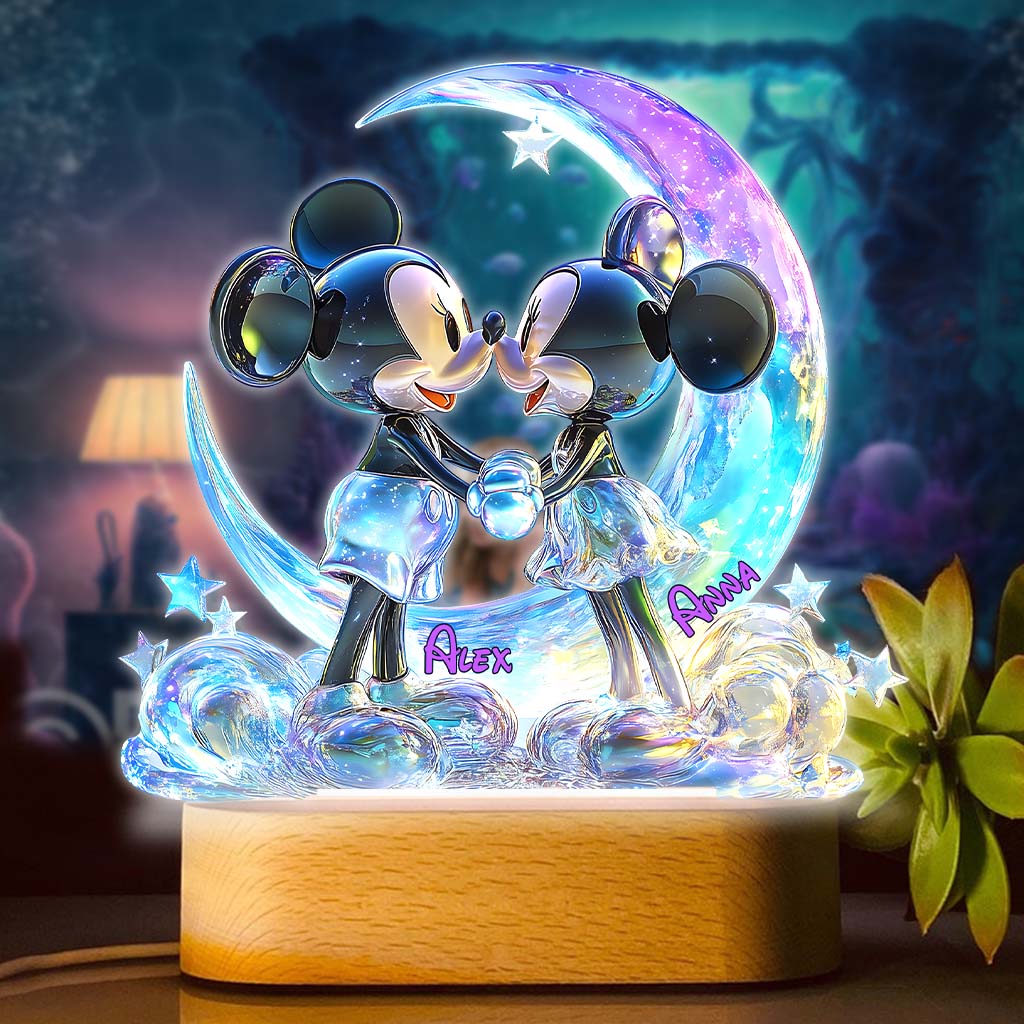 Personalized Mouse Shaped Acrylic Plaque Light Base Gift