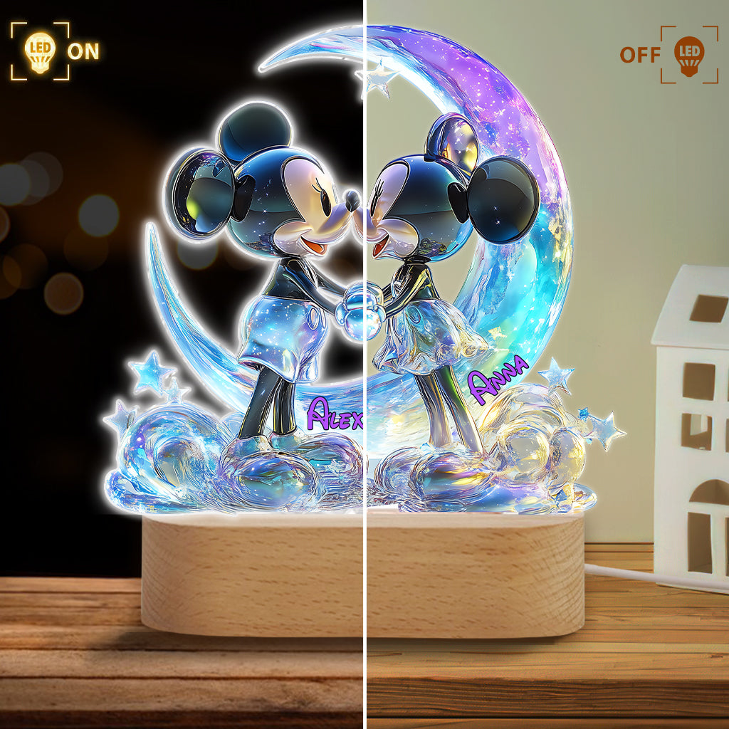 Personalized Mouse Shaped Acrylic Plaque Light Base Gift