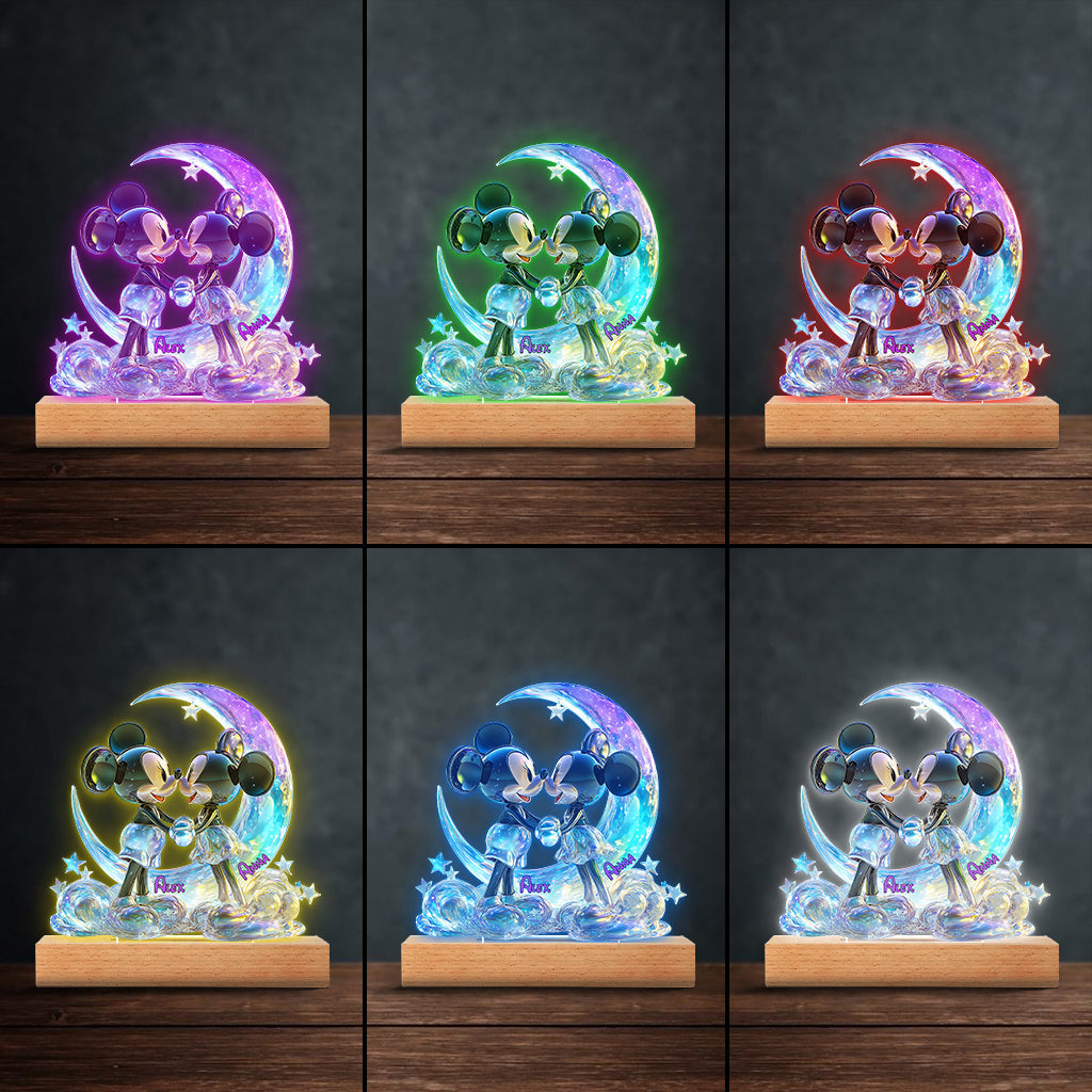 Personalized Mouse Shaped Acrylic Plaque Light Base Gift