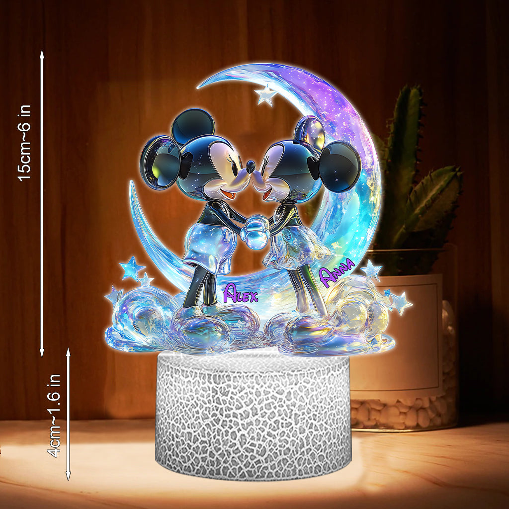 Personalized Mouse Shaped Acrylic Plaque Light Base Gift