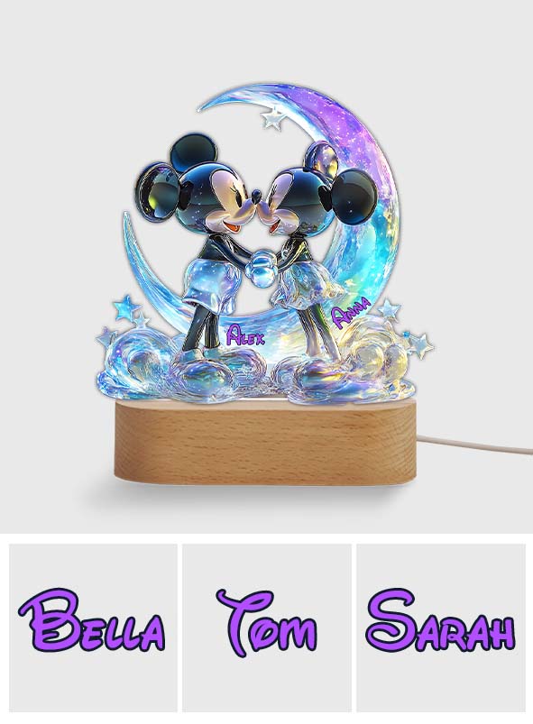 Personalized Mouse Shaped Acrylic Plaque Light Base Gift