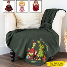 Load image into Gallery viewer, Personalized Merry Christmas Blanket Custom Name Cozy Gift
