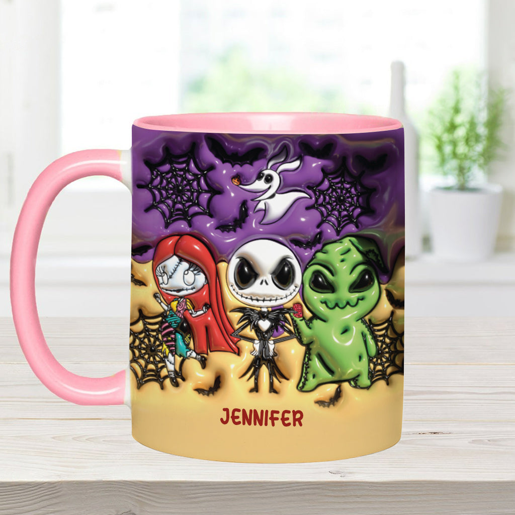 Personalized Nightmare Accent Mug Custom Name Gift for Halloween