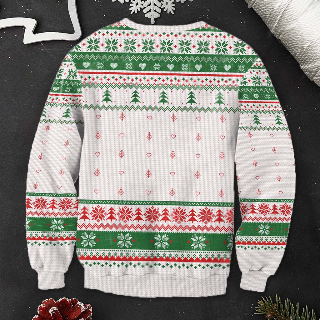 Personalized Grinch Era Ugly Sweater Custom Name Gift for Kids