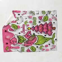 Load image into Gallery viewer, Personalized Snowflakes Grinch Blanket Custom Name Gift for Christmas
