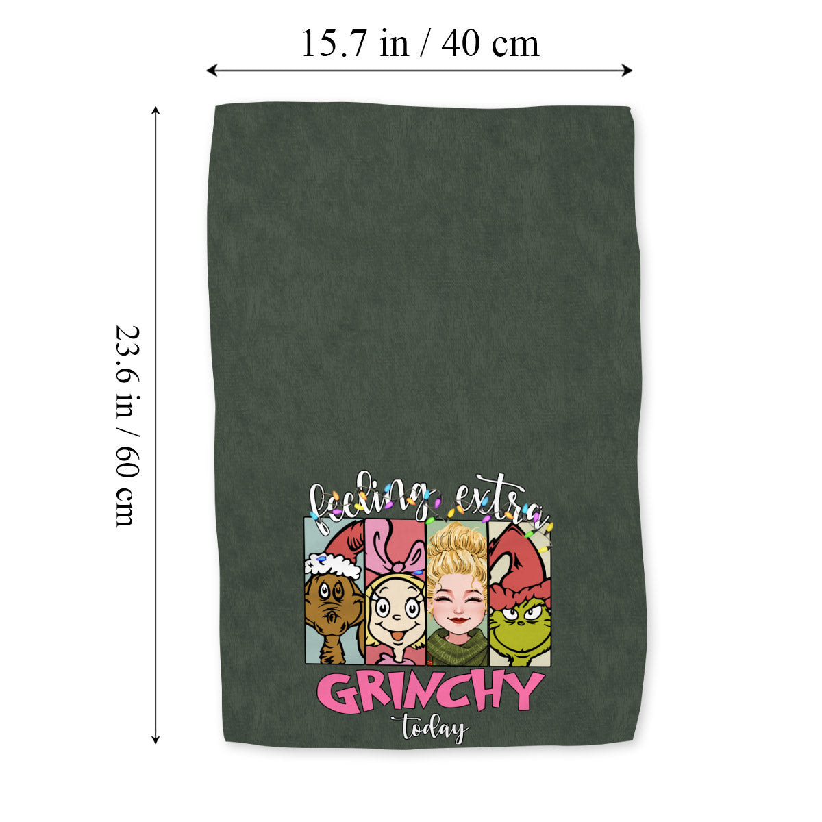 Personalized Grinch Christmas Towel Custom Design Gift Idea