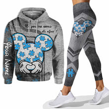 Load image into Gallery viewer, Personalized Autism Awareness Hoodie &amp; Leggings Custom Name Gift
