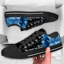 Load image into Gallery viewer, Personalized Autism Awareness Low Top Shoes Custom Name Gift
