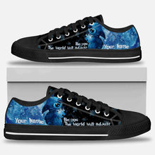 Load image into Gallery viewer, Personalized Autism Awareness Low Top Shoes Custom Name Gift
